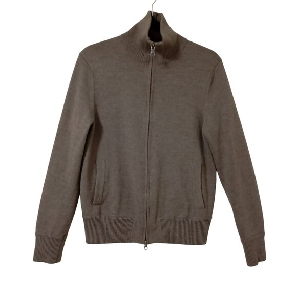 Banana Republic Other - Banana Republic Cardigan Extra Fine Merino Wool Zip-Up Sweater Small Brown Mens